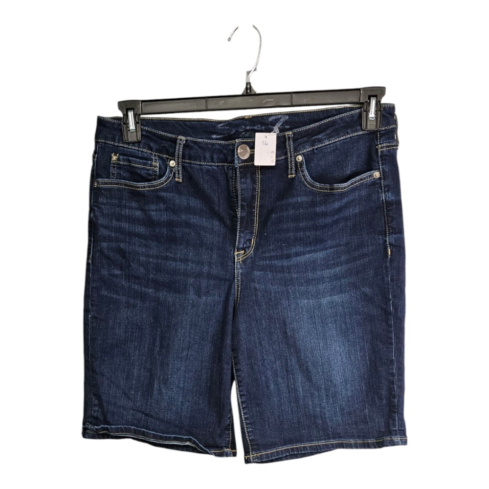 Seven7 Women's Dark Blue Jean Shorts